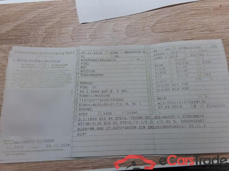 Ford Mondeo Wagon ´14 Mondeo Turnier Business Edition 2.0 EcoBlue 88KW MT6 E6dT