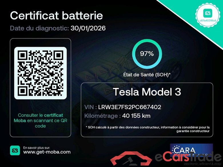 TESLA Model 3  2018  4P Berline Propulsion #2