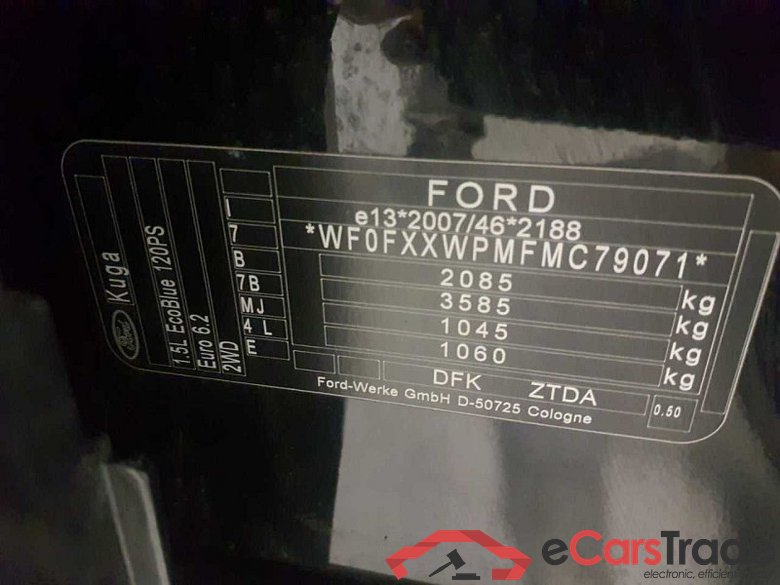 Ford Kuga (2020->) DE - SUV5 1.5 EcoBlue EU6d, ST-Line Start/Stopp, 2020 - 2022 #2